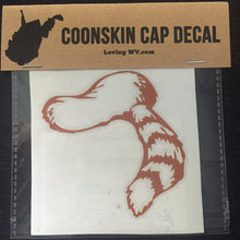 Load image into Gallery viewer, Coon Skin Cap Decal - Loving West Virginia (LovingWV)