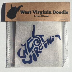 West Virginia Doodle Vinyl Decal - Loving West Virginia (LovingWV)