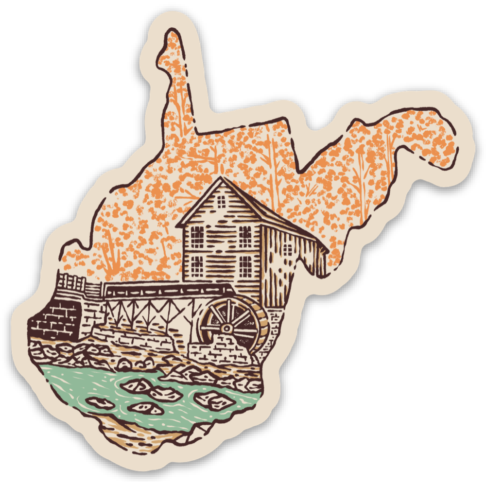 WV Babcock Grist Mill - Sticker