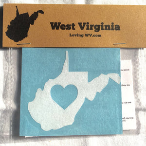 West Virginia <3 Vinyl Decal - Loving West Virginia (LovingWV)