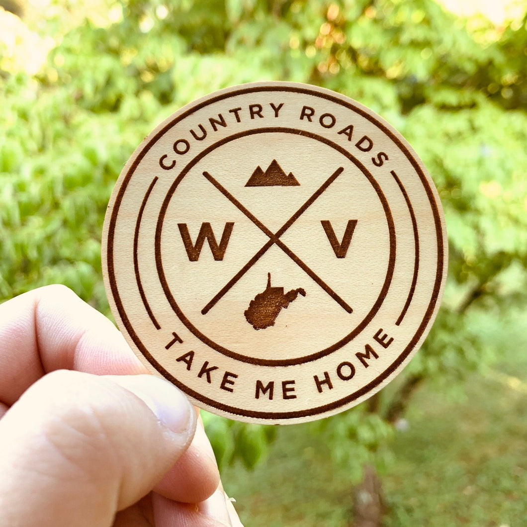 WV Seal Wooden Sticker - Loving West Virginia (LovingWV)