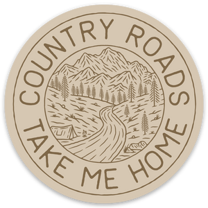 Simple Country Roads - Sticker