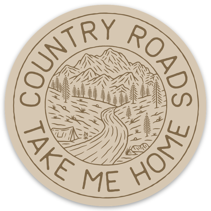 Simple Country Roads - Sticker – Loving WV
