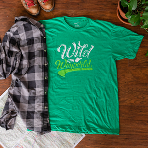 Wild & Wonderful Script Green Shirt