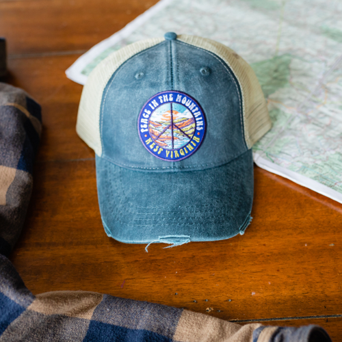 Piece in the Mountains Distressed Patch Hat