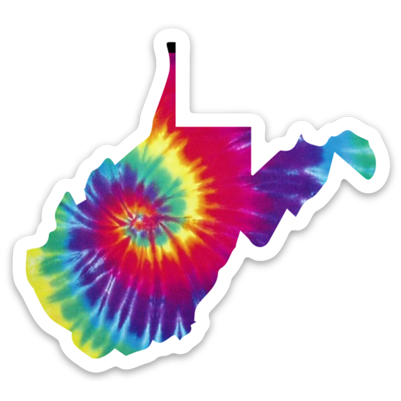 WV is Tie Dye for - Sticker - Loving West Virginia (LovingWV)