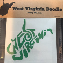 Load image into Gallery viewer, West Virginia Doodle Vinyl Decal - Loving West Virginia (LovingWV)