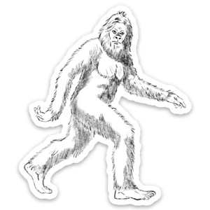 Bigfoot Sketch - Sticker