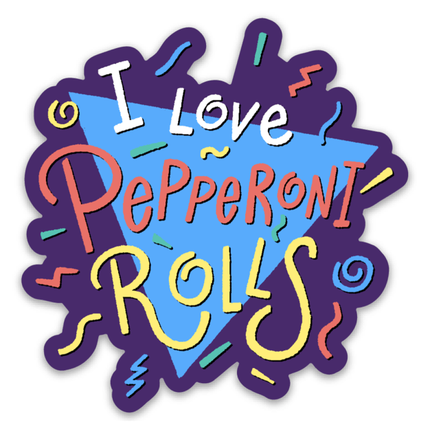 I Love Pepperoni Rolls - Sticker