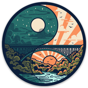 New River Yin Yang - Sticker